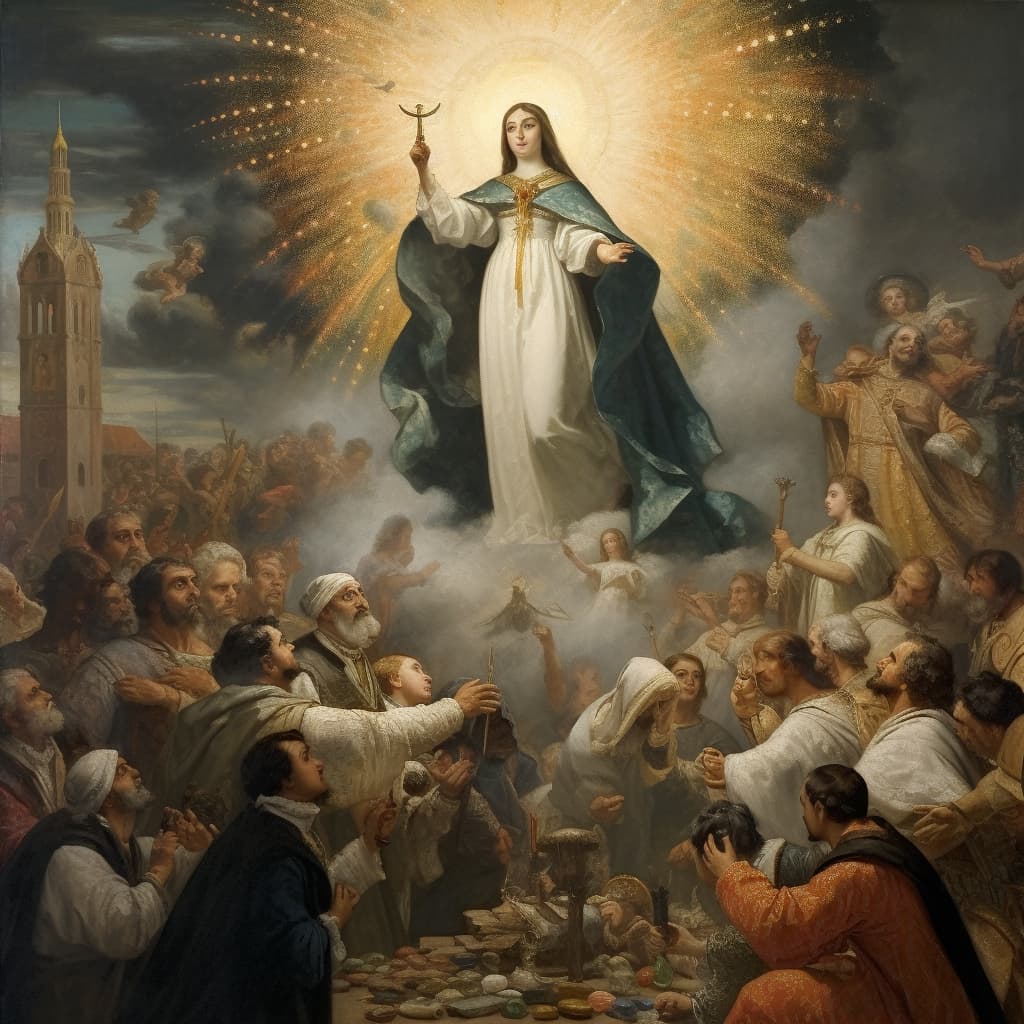 Aparición de la Virgen del Rosario a Santa Domingo de Guzmán